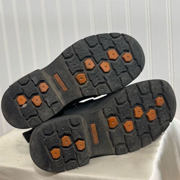 Harley‑Davidson Black Leather Harness Motorcycle Boots 9 Biker Grunge Moto - Picture 9 of 10